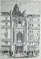 "Paris - La nouvelle façade des magasins du Gagne-Petit, dans l'avenue de l'Opéra" (1878).