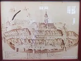 Louhans, son église Saint-Pierre à dôme et ses 157 arcades au XVIIe siècle