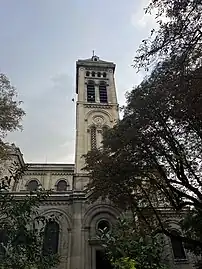 Le clocher, côté rue Stanislas.