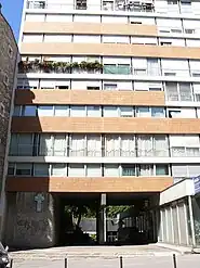 Façade de l'immeuble de logements sociaux