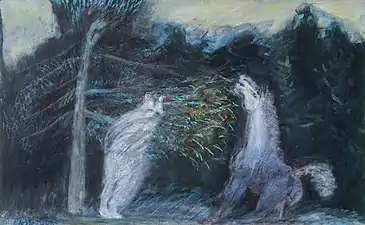 L'Arbre magique, acrylique sur toile, 33x55cm, octobre 2014.