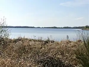 L'étang des Landes vu depuis le sud de la digue orientale.