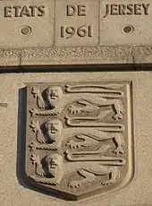 Écusson des États de Jersey.