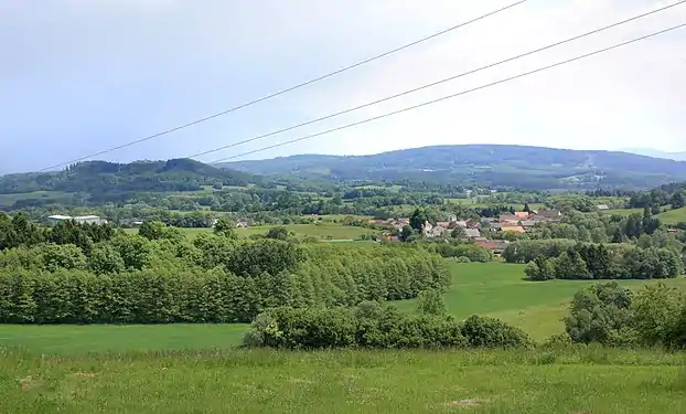 Číhaň : vue du nord-ouest.