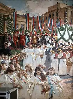 Fête croate pour la visite de François-Joseph Ier à Zagreb (1895)