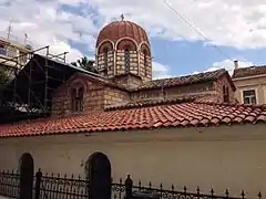 Vue depuis l'église depuis le nord.