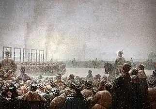 Vassili Vassiliévitch Véréchtchaguine Peine des conspirateurs en Russie (1884—1885). Musée de l'histoire politique de la Russie