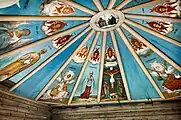 Plafond de la chapelle restauré.