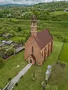 l'église st-Francis, classée à Delyatin.