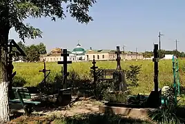 Vue depuis le cimetière.