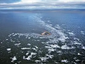Vue aérienne de l'île de Yaya.