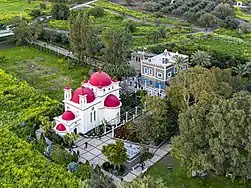 Le monastère des douze apôtres à Capharnaüm. Mars 2019.