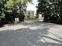 L'université Dōshisha vue depuis le jardin impérial