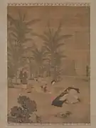 Le lettré Fu Sheng transmettant l'ouvrage des documents