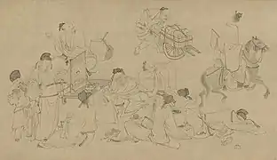 Huit immortels livrés au vin