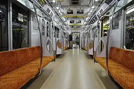 Intérieur de la rame.