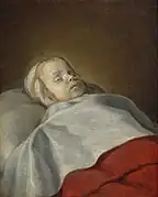 Portrait d'un enfant mort, par un anonyme flamand, c.1650, musée de Besançon
