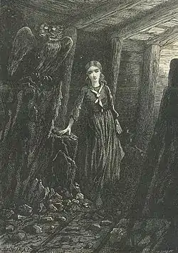 Illustration de Nell et de son harfang par Jules Férat (1877)