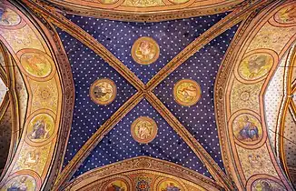 Plafond de la croisée du transept.