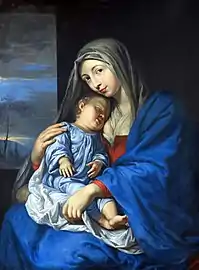 Vierge à l'Enfant endormi - Charles-Alphonse Dufresnoy ou Philippe de Champaigne