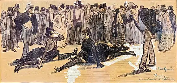 La Goulue et Valentin le Désossé dansant au Moulin Rouge, 1895,  Théophile Alexandre Steinlen