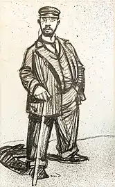Portrait de Toulouse-Lautrec en pied, en costume de plage (1898), Albi, musée Toulouse-Lautrec.