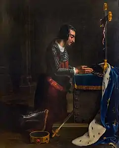 Saint Louis en prière, église Saint-Pierre de Gaillac.