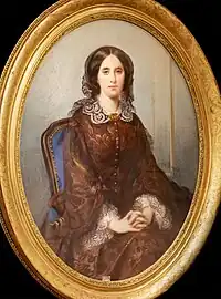 Femme au fauteuil bleu (1855).