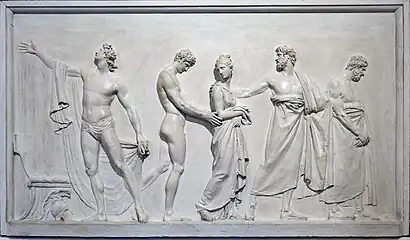 Achille livrant Briséis aux hérauts d'Agamemnon Antonio Canova Museo Correr
