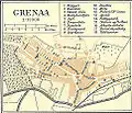Plan de Grenå en 1900