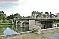 Pont sur la Boutonne, vue de l'amont sur la RD 739 E.
