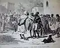 Le marché aux esclaves à Zanzibar (dessin d'Émile Bayard).