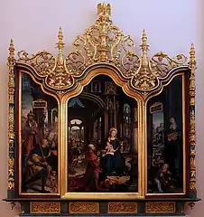 L'Adoration de l'Enfant Jésus  vers 1528 Jehan Bellegambe