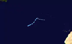 Parcours de la dépression tropicale 10