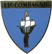 Insigne de la 11e compagnie du 43e régiment d'infanterie (vers 1990)