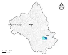 Creissels dans le canton de Millau-1 en 2020.