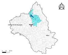 Golinhac dans l'intercommunalité en 2020.