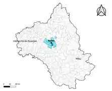 Le Monastère dans l'intercommunalité en 2020.