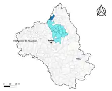 Saint-Hippolyte dans l'intercommunalité en 2020.