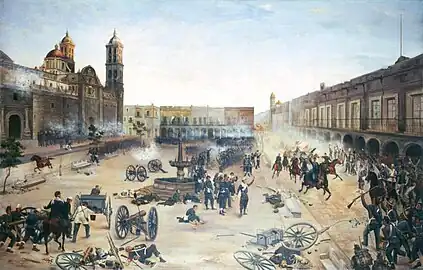 Francisco de Paula Mendoza (es), 2 avril 1867. Entrée du général Porfirio Díaz à Puebla (es), 1902.