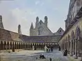 Emmanuel Lansyer : Le cloître du Mont-Saint-Michel (1878, musée des beaux-arts de Quimper)