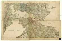 Carte de la région d'Amsterdam en 1850.