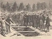 Première inhumation au cimetière de Neuilly.