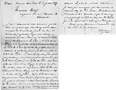 Lettre de M. Wayez concernant la vente du terrain de cette maison