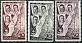Danilin, Gromov et Yumashev sur les timbres-poste de l'URSS (1937)