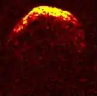 Image radar colorisée de 1950 DA.