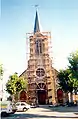 Grattage de l'église en 1986.