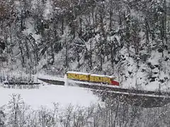 Le chasse-neige en action.