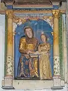 Statue de sainte Anne apprenant à lire à la Vierge