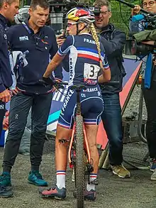 Pauline Ferrand-Prévot en 2018 sur ses pédales TIME Atac XC